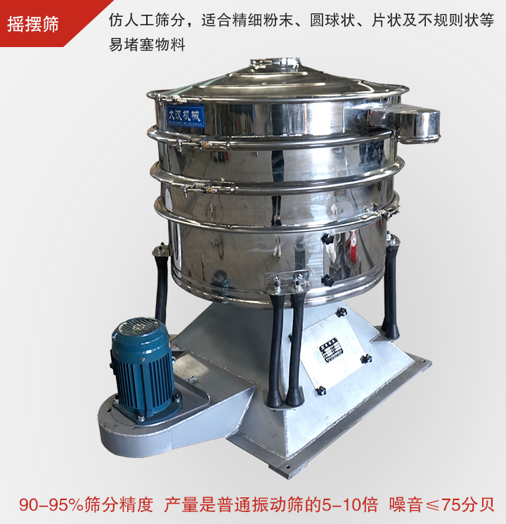 搖擺篩仿照人工篩分，可滿足高精度、高產(chǎn)量篩分要求
